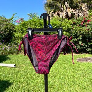 Genuine y2k Victoria's Secret Printed Mesh Bikini Swimsuit Bottoms ONLY Size M